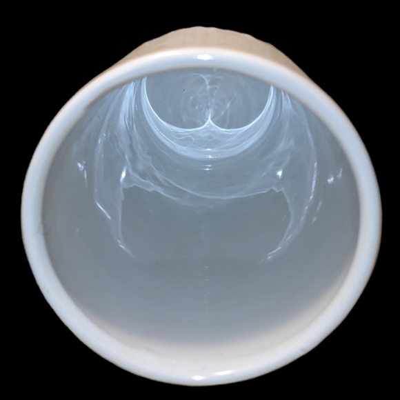 Burton & Burton Ceramic White Red Gold Orange Salmon Pink Tall Brush Stroke Vase - Picture 4 of 6